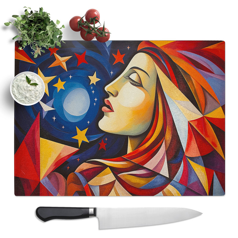 Shooting Star Woman  Glass Chopping Board