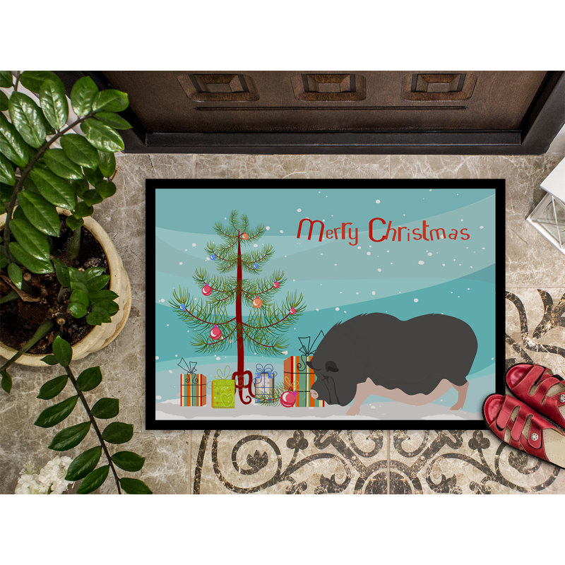 Selby Non-Slip Christmas Outdoor Doormat, 0.25" H x 27" W x 18" D