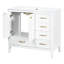 Meuble-lavabo de 36 po avec lavabo, structure et pieds en pin, finition blanche, porte, 4 tiroirs pour un rangement efficace, meuble-lavabo de 36 po, structure en bois massif blanc, plomberie en céramique lisse