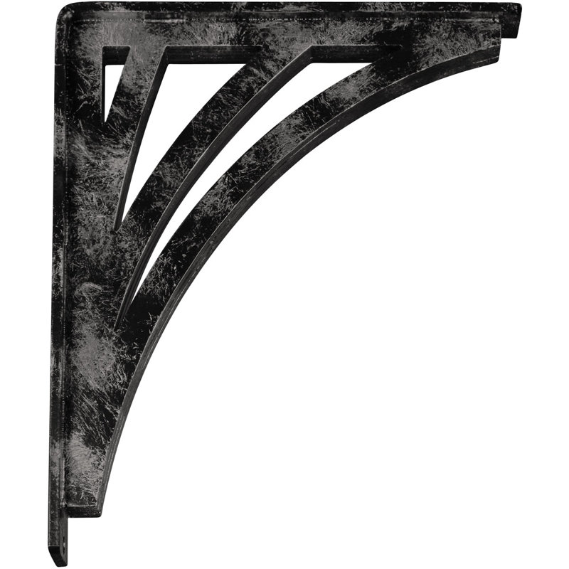 Support en fer forgé Nevio, Argenté antique chaleureux, H 12 po x l 2 po x P 10 po