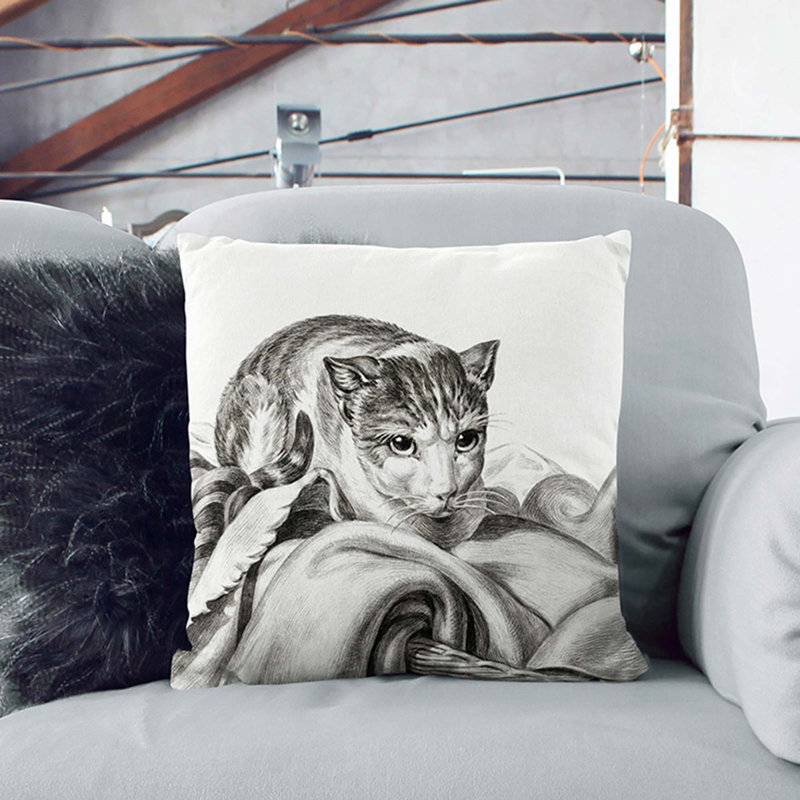 Square Throw Cushion, 55cm H x 55cm W x 20cm D