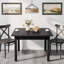 Square Wood Dining Table for 4-398344808