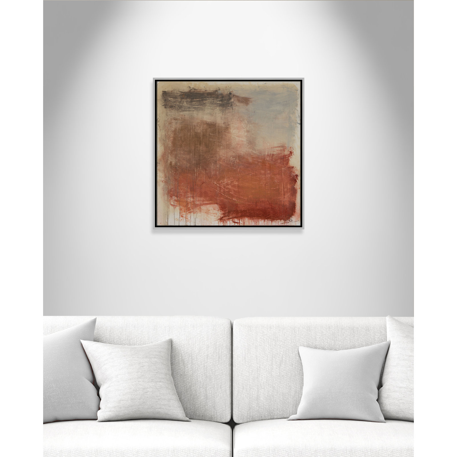 Autumn Over The Rivera Print by , 25.5" H x 25.5" W, Silver