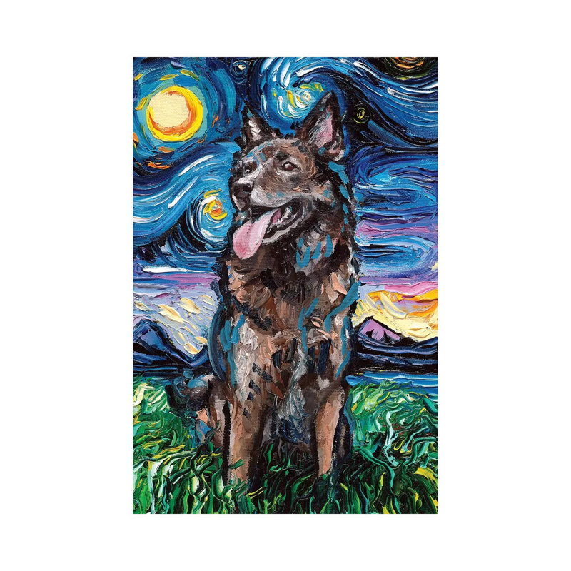 Shepherd Night by Aja Trier - Wrapped Canvas Print, 20.32 cm H x 30.48 cm W