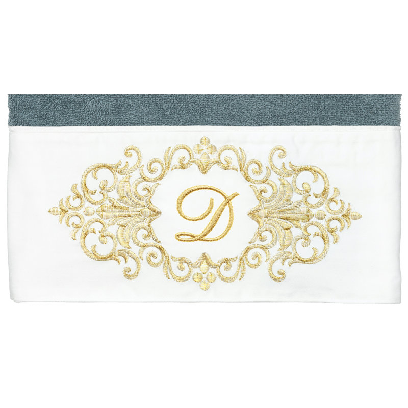 Linum Home Textiles 100% Turkish Cotton MONICA 2PC Embellished Bath Towel Set, D