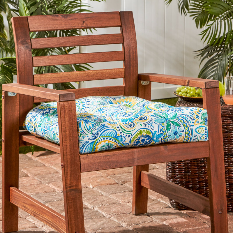 Shipton Outdoor 20'' Dining Chair Seat Cushion, Baltic, 1