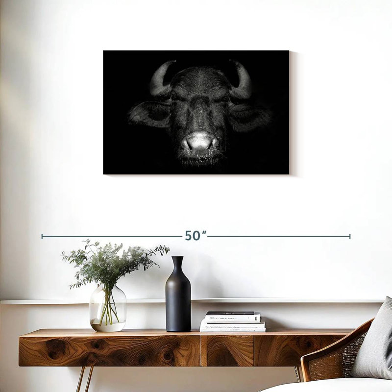 Noir Buffalo, H 20 po x l 30 po