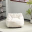 Fauteuil à billes Olbia, fausse fourrure beige