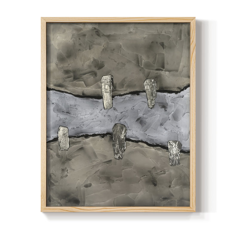 «Stonemasonry II», reproduction encadrée - bois massif, Naturel, H 21 po x l 17 po