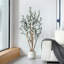 Faux olivier Adcock avec pot ovale blanc-725447102