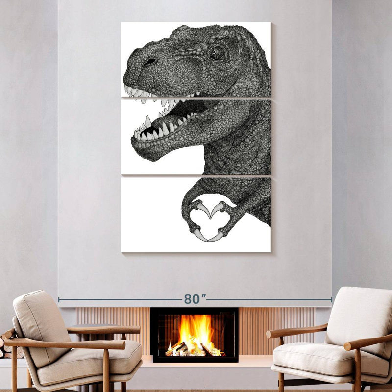 Brampt Dino Love, 74" H x 48" W
