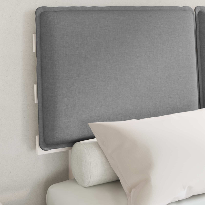 Steel Bed Frame, 120 x 200cm, Light Grey/White