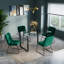 Glass Top Metal Base Dining Table