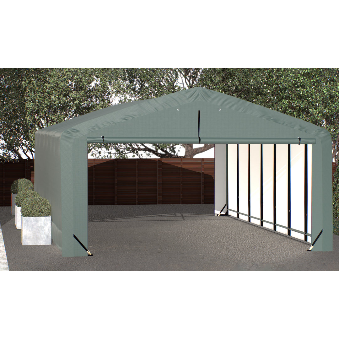 ShelterTube Wind and Snow-Load Rated Garage, 20x32x12 Green ShelterLogic