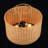 Lampe de table en rotin 2 lumières