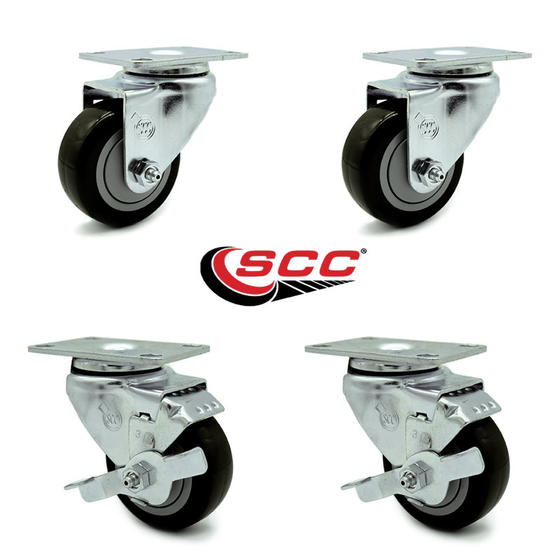 Polyurethane Caster, Black