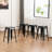 24''H Modern Counter Stool with Metal Frame, Backless Stackable Bar Stool-1483528459