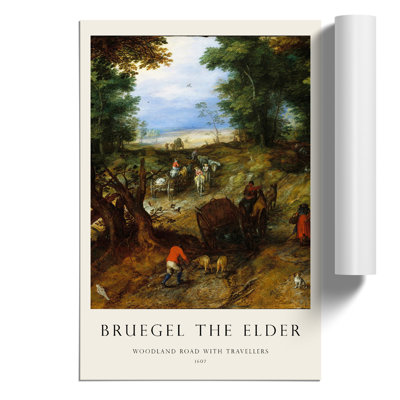 A Woodland Road With Travellers by Pieter Bruegel The Elder - No Frame Painting
