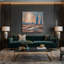 Art mural sur toile grises avec villes Abou Dabi-1046123712