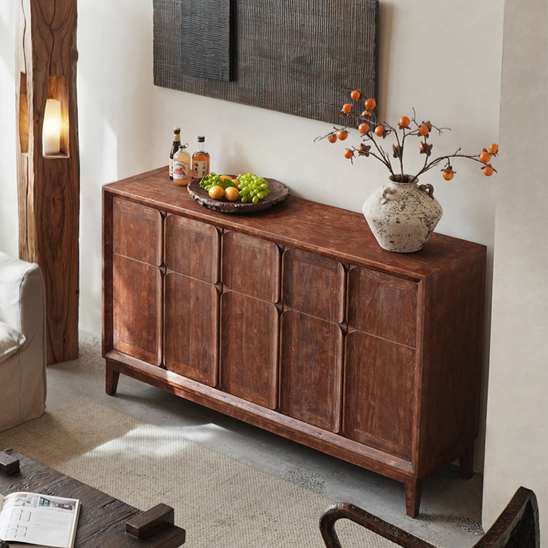 Buffet italien de luxe rétro, Brun rouge