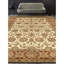 Hand Knotted Wool Oriental Area Rug in Ivory And Red