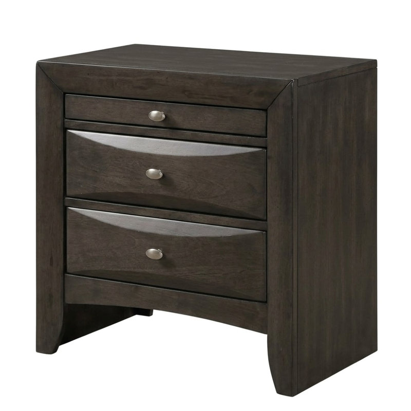 Mackenzie Gray 3 Drawers 25.5In. W Nightstand, Gray