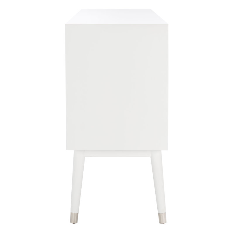 Samuel 56'' W 6 - Drawer Dresser, White/Silver