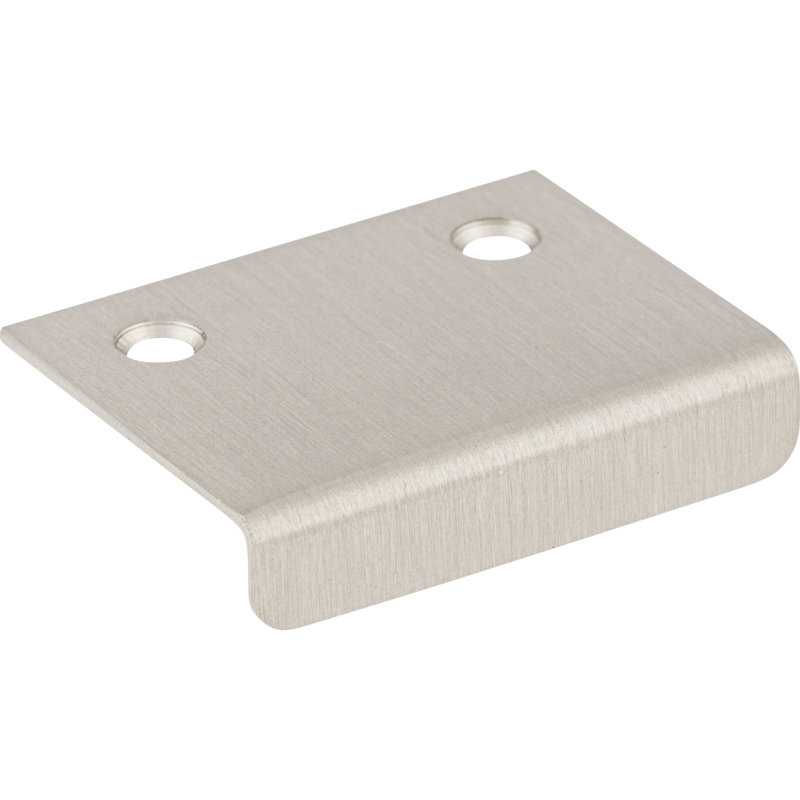 Tab Finger pull, Brushed Satin Nickel, 1 1/4" Center to Center
