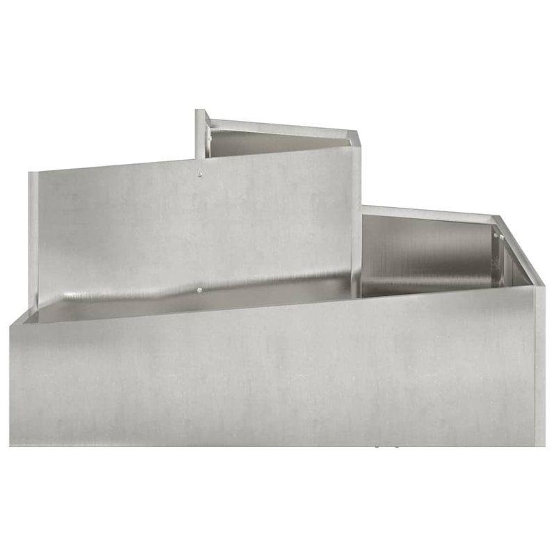 Garden Planter Metal Outdoor Terrace Accessories Pots Modern Holder Box, 50cmH x 80cmW x 80cmD
