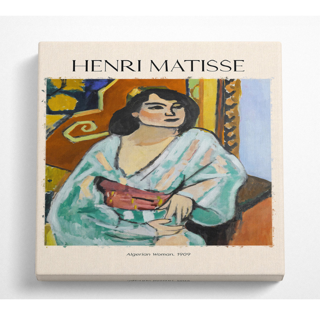 Algerische Frau, 1909 von Henri Matisse Square - Leinwanddrucke