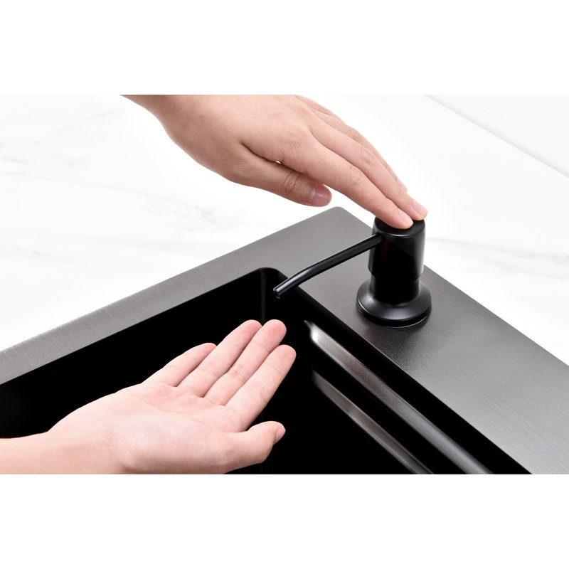 Lavabo de cuisine en acier inoxydable 304 de style cascade de pluie avec évier de drainage gris