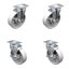4-Piece Semi Steel Caster Set