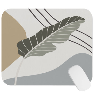 Botanical Leaf I Botanicals Leaf Bohemian Gaming Cute Office Laptop Desk Pad Gift Mat Square Rectangle Non-Slip Mousepad