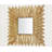Metal Radial Leaf Brown Wall Mirror