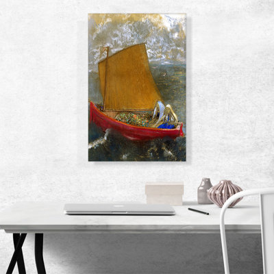 «The Yellow Sail 1905» par Odilon Redon, reproduction d'art sur toile tendue