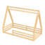 Lit simple en bois avec tente et garde-corps, conception d'inspiration Montessori