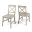 Ensemble de 2 chaises de salle à manger en bois d'acacia Farmhouse