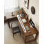 Bureau moderne en bois massif en forme de L-846502415