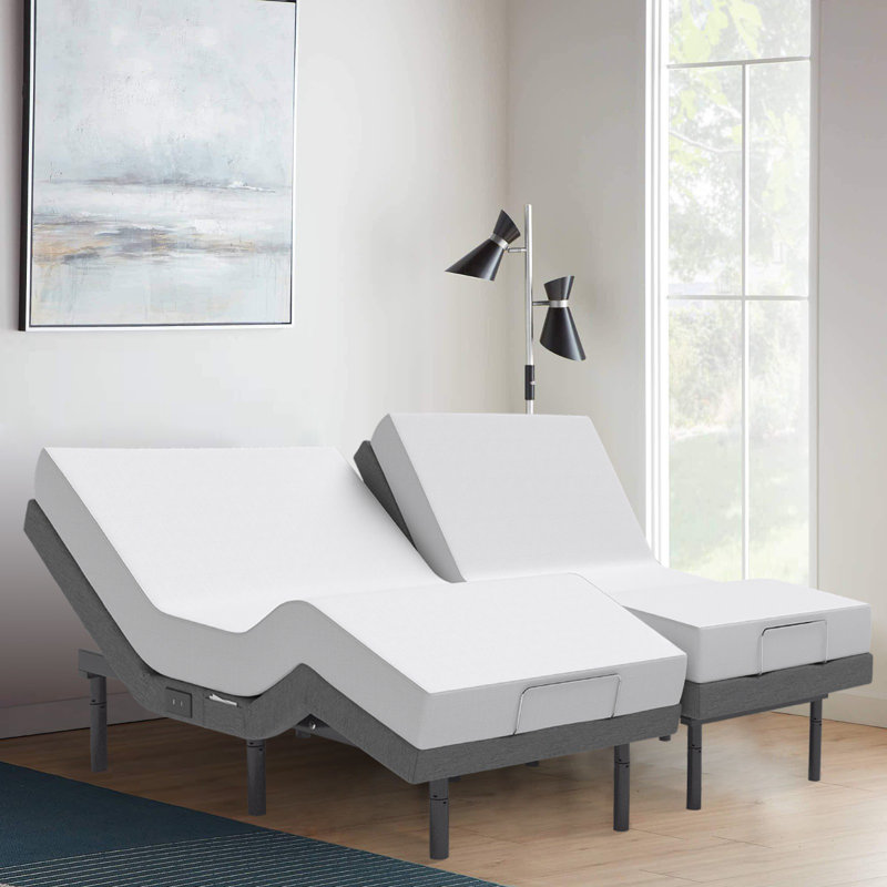 Endicott Split King Massaging Zero Gravity Adjustable Bed with Wireless Remote
