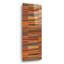 «Spice Stripes Panel 1» par Cheryl Warrick, art mural en verre acrylique, 16 po x 48 po