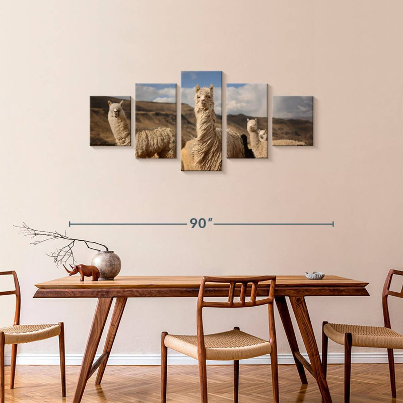 Andes Llamas, 34" H x 74" W