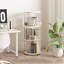 Petite bibliothèque d'angle avec bibliothèque rotative 360 °