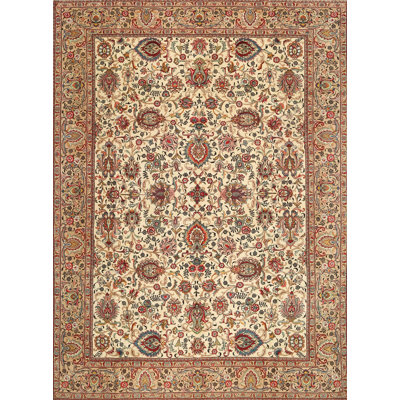 Tapis traditionnel rouge / brun Chatelain
