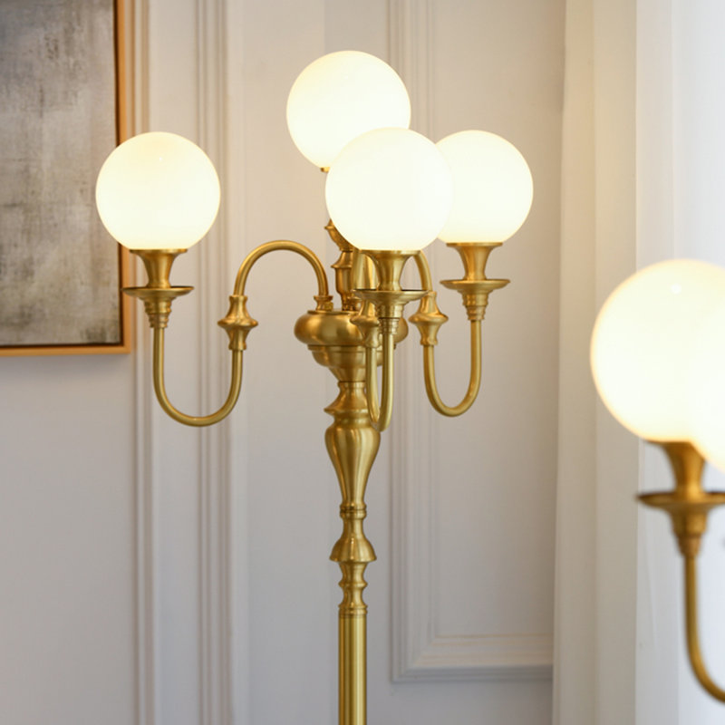 Gold Copper+Glass Free form Floor Lamps