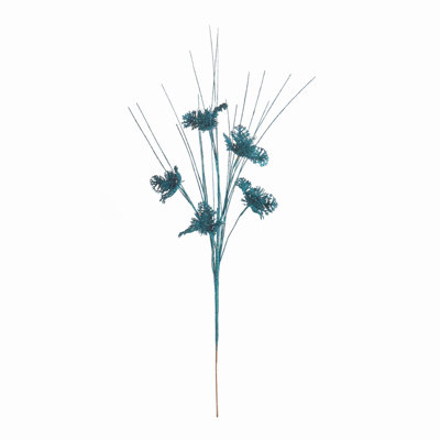 38-Inch Glittered Thistle Stem