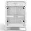 Meuble-lavabo blanc 24 po avec lavabo en céramique 2 portes 24 po-131634455