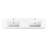 Ablitas 84 in. Rectangular White Finish Composite Granite Stone Console Bathroom Vanity Sink