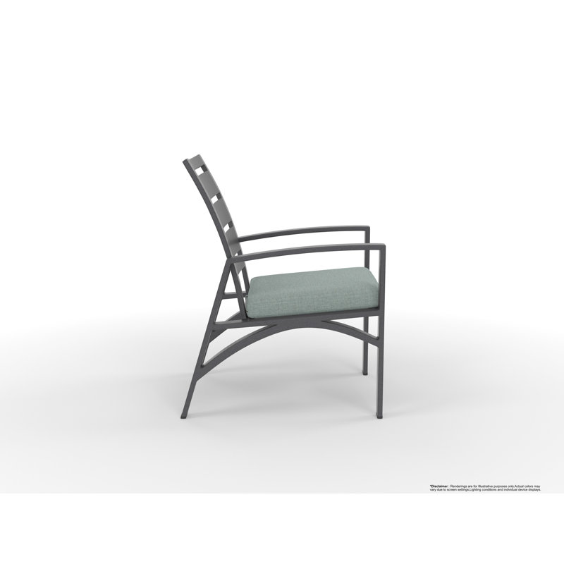 Arc Outdoor Bar Stool, Graphite, Piazza Mist