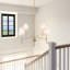 Agathon Transitional Modern Chandelier With White Fabric Shades-1271693257