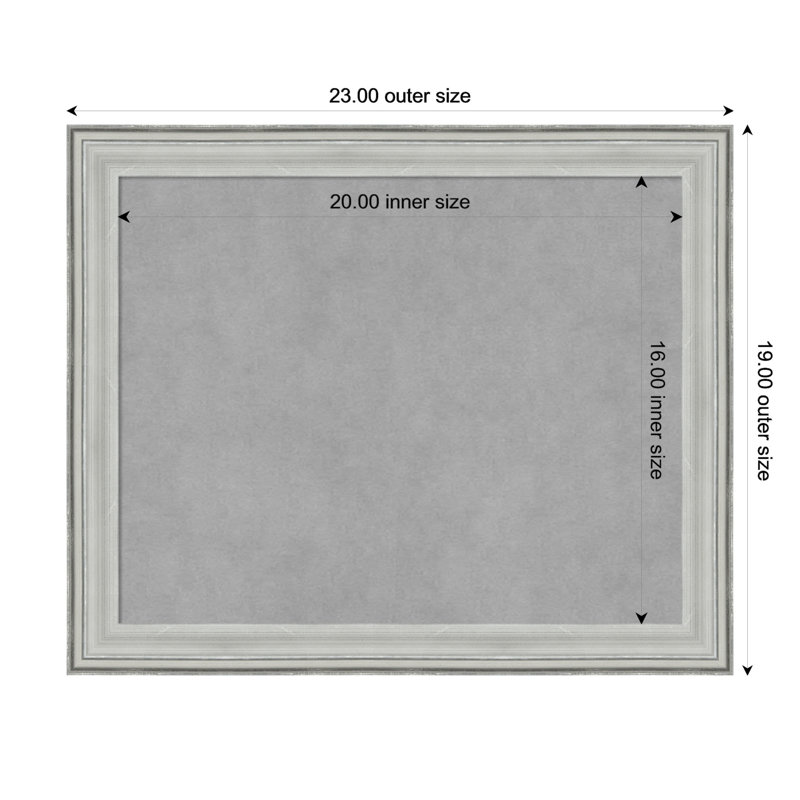 Tableau magnétique mural / babillard, 19" H x 23" W